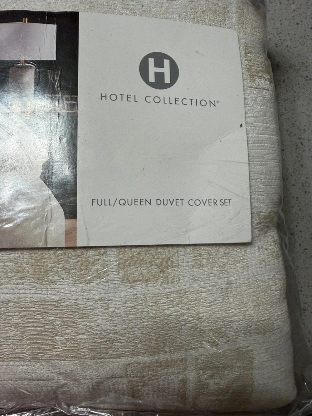 Hotel Collection Cream/Taupe Duvet Zipper